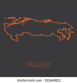A Map of the country of Russia
