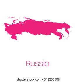 A Map of the country of Russia