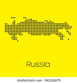 A Map of the country of Russia