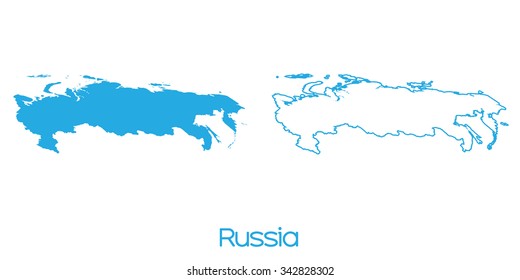 A Map of the country Russia