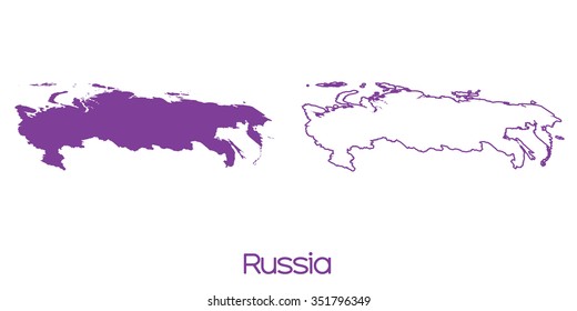 A Map of the country of Russia