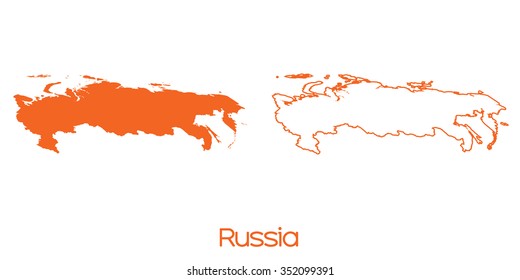 A Map of the country of Russia