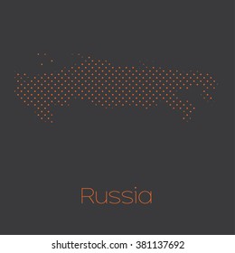 A Map of the country of Russia