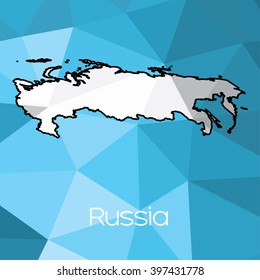 A Map of the country of Russia