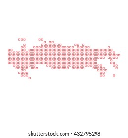 A Map of the country of Russia