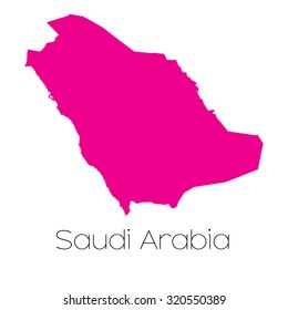 A Map of the country of Saudi Arabia