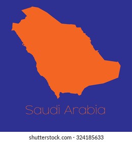A Map of the country of Saudi Arabia