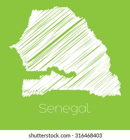 A Map of the country of Senegal