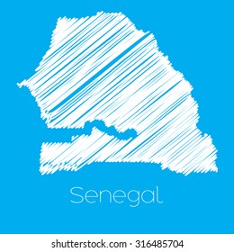 A Map of the country of Senegal