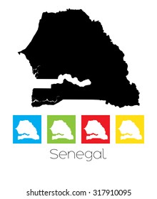 A Map of the country of Senegal