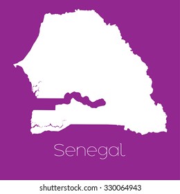 A Map of the country of Senegal