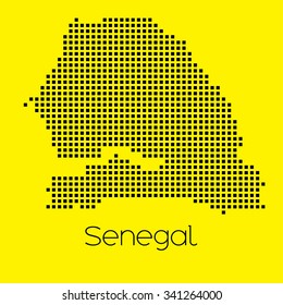 A Map of the country of Senegal