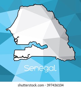 A Map of the country of Senegal