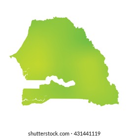 A Map of the country of Senegal