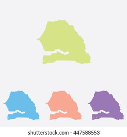 A Map of the country of Senegal