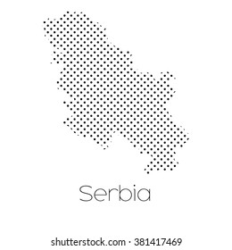 A Map of the country of Serbia