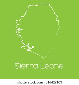 A Map of the country of Sierra Leone