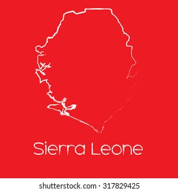 A Map of the country of Sierra Leone