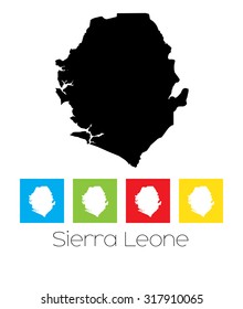 A Map of the country of Sierra Leone