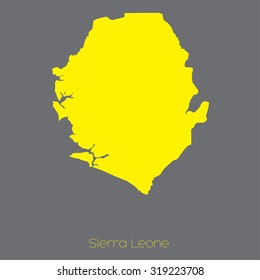 A Map of the country of Sierra Leone