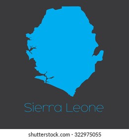 A Map of the country of Sierra Leone