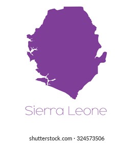 A Map of the country of Sierra Leone