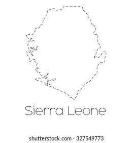 A Map of the country of Sierra Leone