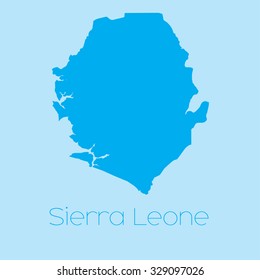 A Map of the country of Sierra Leone