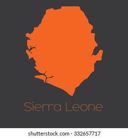 A Map of the country of Sierra Leone