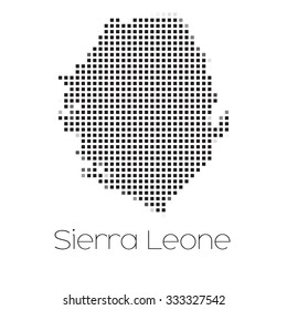 A Map of the country of Sierra Leone