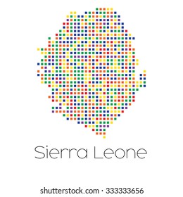 A Map of the country of Sierra Leone