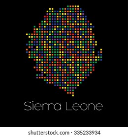 A Map of the country of Sierra Leone