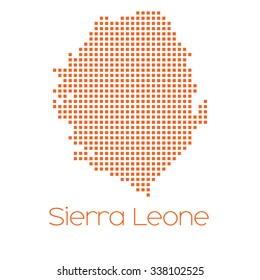 A Map of the country of Sierra Leone