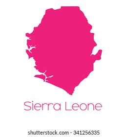 A Map of the country of Sierra Leone