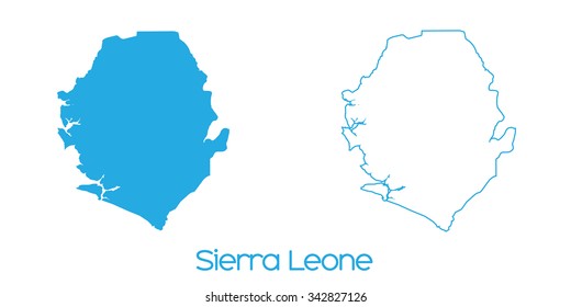 A Map of the country of Sierra Leone