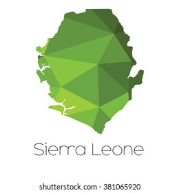 A Map of the country of Sierra Leone