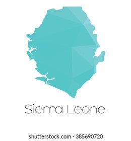 A Map of the country of Sierra Leone