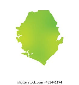 A Map of the country of Sierra Leone