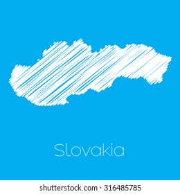 A Map of the country of Slovakia