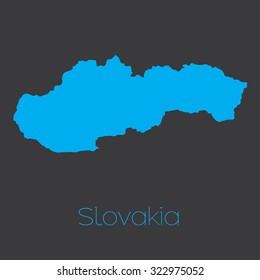 A Map of the country of Slovakia