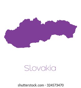 A Map of the country of Slovakia