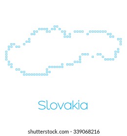 A Map of the country of Slovakia