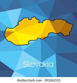 A Map of the country of Slovakia