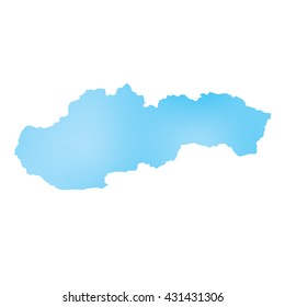 A Map of the country of Slovakia