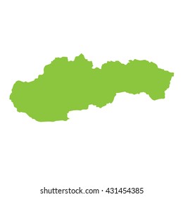 A Map of the country of Slovakia