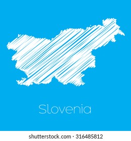 A Map of the country of Slovenia