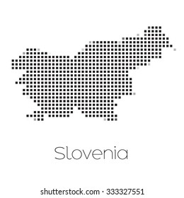 A Map of the country of Slovenia