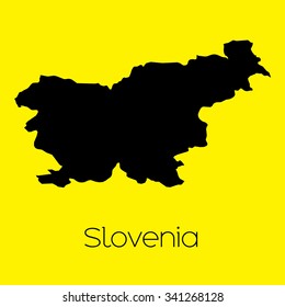 A Map of the country of Slovenia