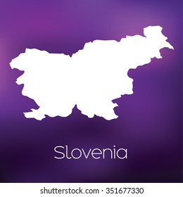 A Map of the country of Slovenia