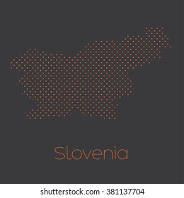 A Map of the country of Slovenia